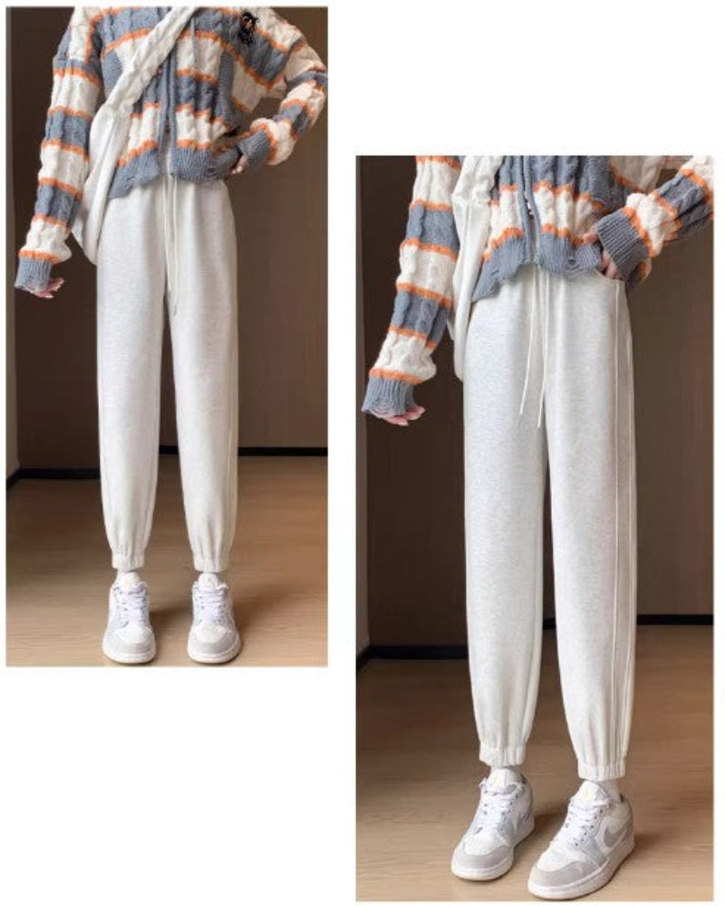 High-Waisted Fleece Wide-Leg Pants