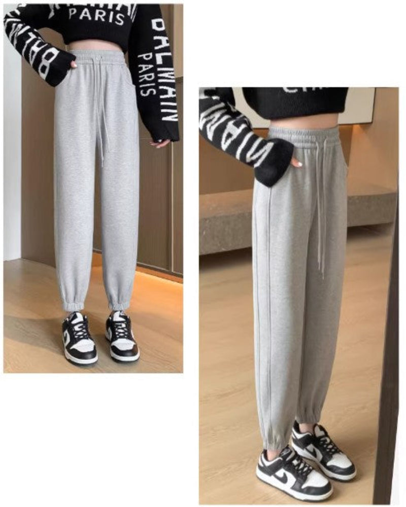 High-Waisted Fleece Wide-Leg Pants
