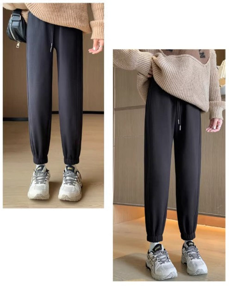 High-Waisted Fleece Wide-Leg Pants