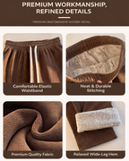 Winter Fleece Wide-Leg Pants