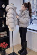 Winter Hooded Puffer Jacket Short