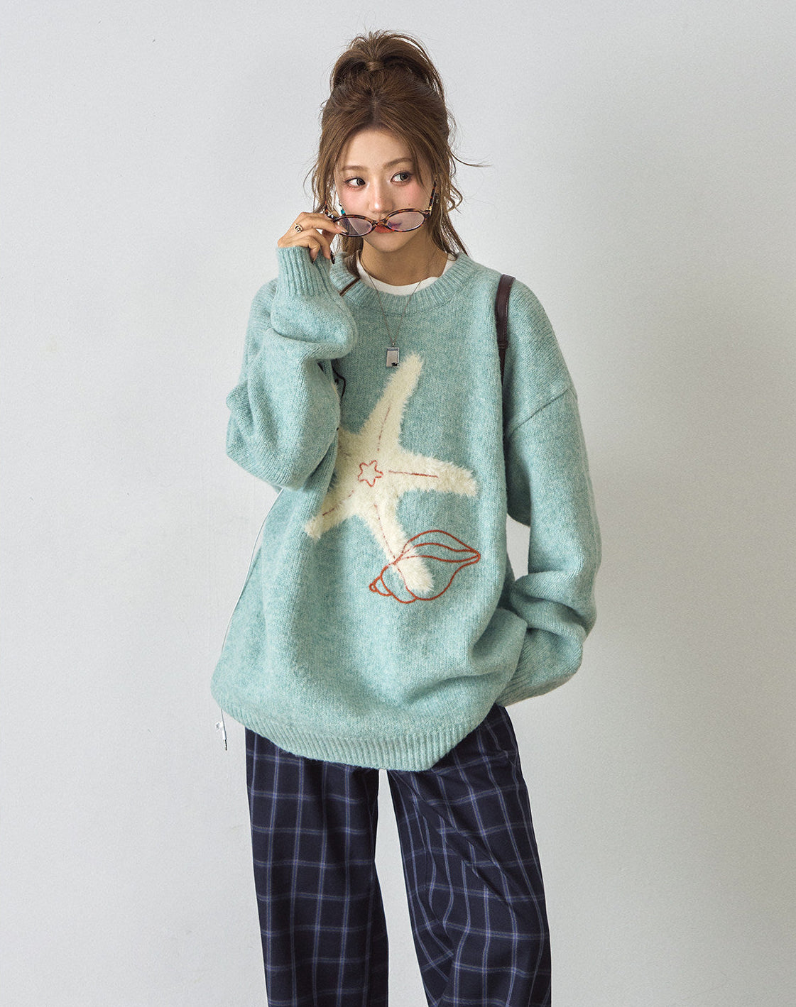 Starfish Mink Sweater - Korean Oversized Knit