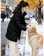 Mid-Length Hooded Puffer Jacket