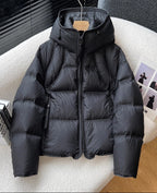 Short Hooded Puffer Jacket Winter