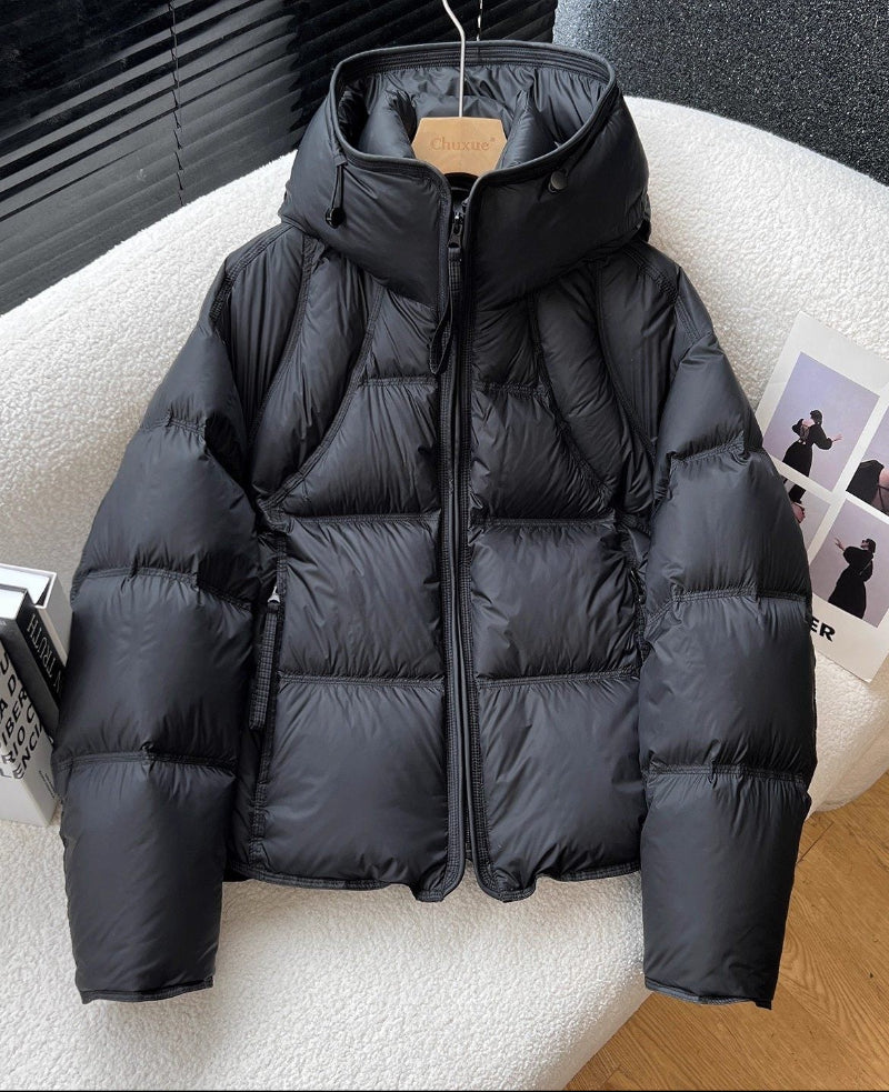 Short Hooded Puffer Jacket Winter