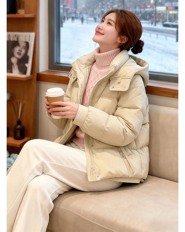 Short Hooded Puffer Jacket