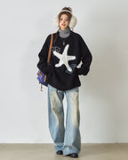 Starfish Mink Sweater - Korean Oversized Knit
