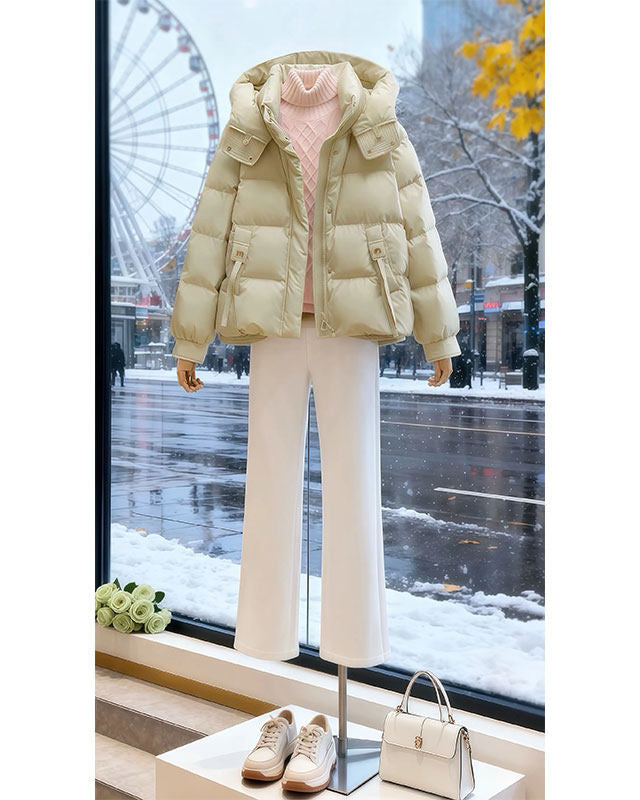 Short Hooded Puffer Jacket