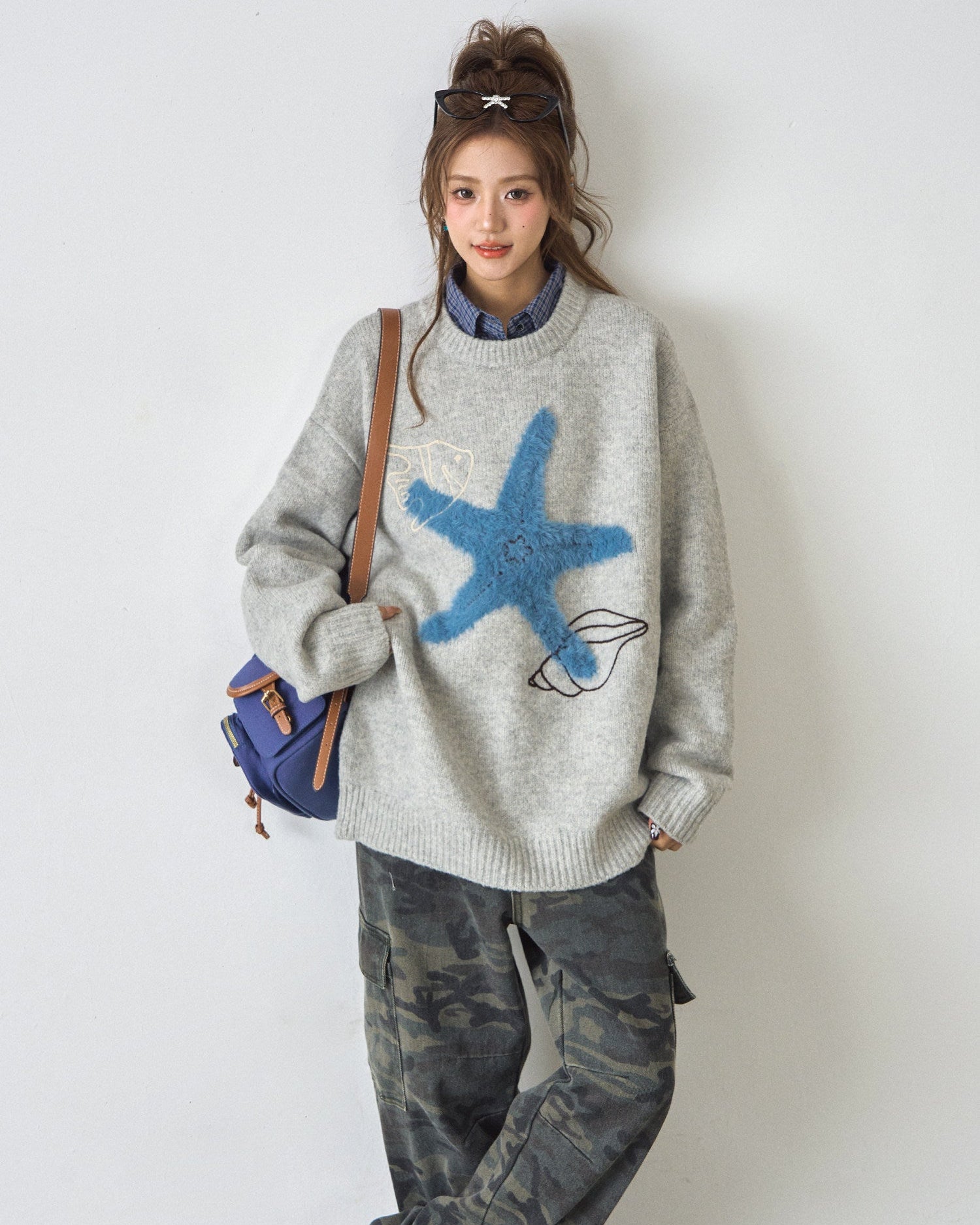 Starfish Mink Sweater - Korean Oversized Knit