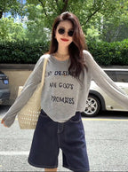 White Sunscreen Long-Sleeve Top