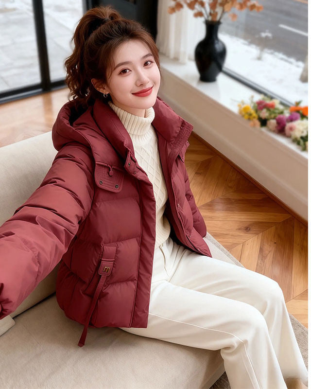 Short Hooded Puffer Jacket