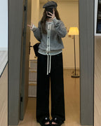 Winter Fleece Wide-Leg Pants