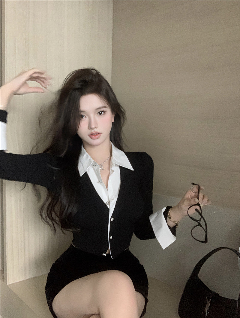 Women's Layered Two-Piece Crop Top