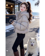 Winter Hooded Puffer Jacket Short