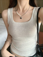 Solid Color Sleeveless Camisole Top