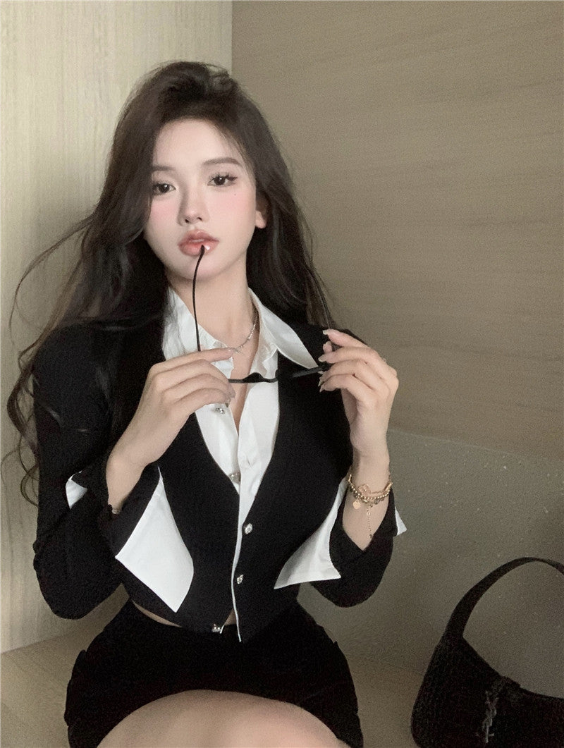 Women's Layered Two-Piece Crop Top