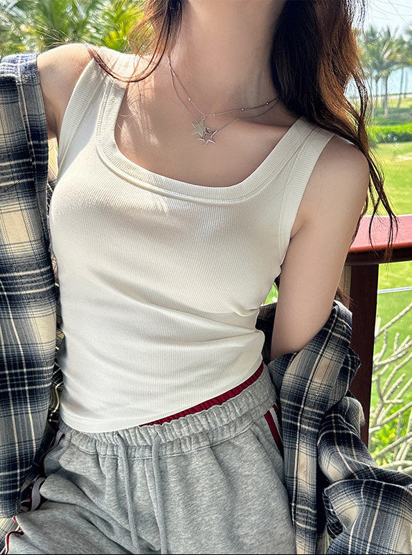 Solid Color Sleeveless Camisole Top