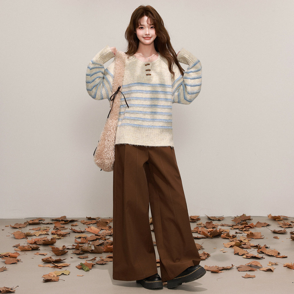 Korean Knit Set - Sweater & Cargo Pants