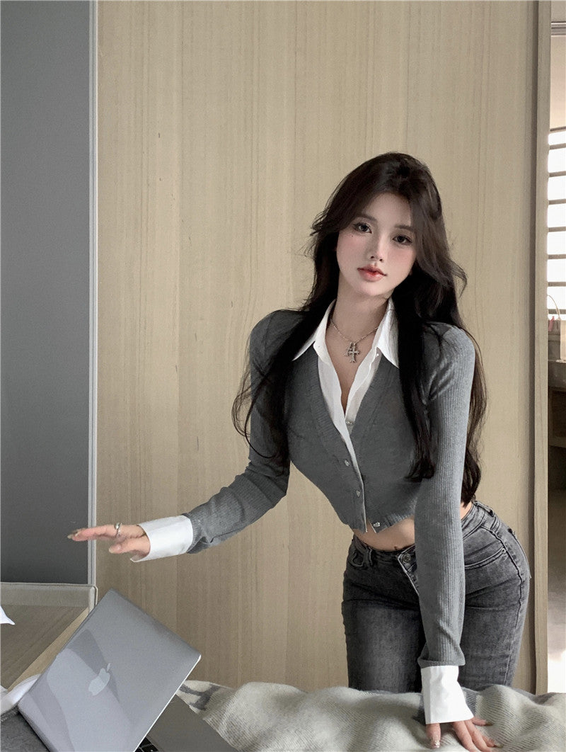 Women's Layered Two-Piece Crop Top