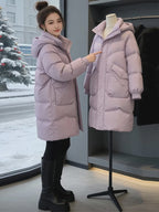 Mid-Length Hooded Puffer Jacket