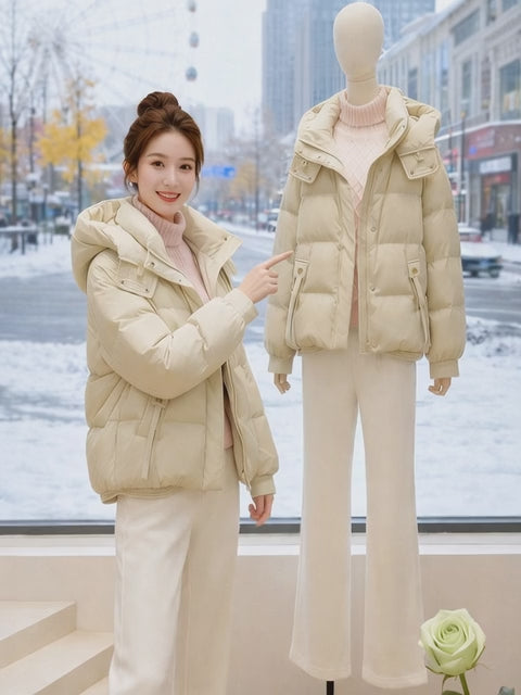 Short Hooded Puffer Jacket