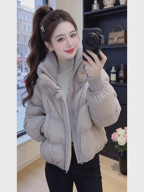Winter Hooded Puffer Jacket Short